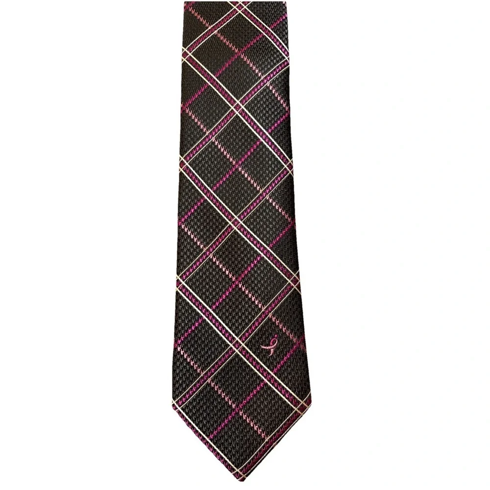 Knots For Hope Susan G Komen Breast Cancer Awareness Silk Tie